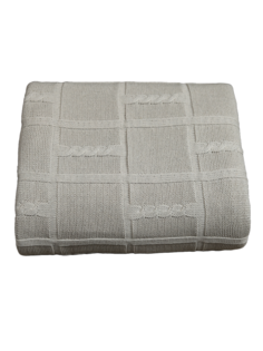 Плед вязаный Warm Whiff Светло-бежевый 180x220 см Хлопок 100 %