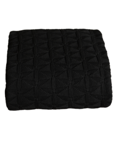 Плед вязаный Warm Whiff Черный 180x220 см Хлопок 100 %