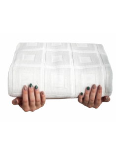 Плед вязаный Warm Whiff Белый 180x220 см Хлопок 100 %