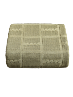 Плед вязаный Warm Whiff Оливковый 180x220 см Хлопок 100 %