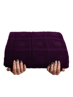 Плед вязаный Warm Whiff Фиолетовый 180x220 см Хлопок 100 %