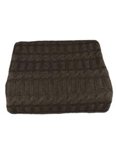 Плед вязаный Warm Whiff Кофе 160x220 см Шерсть 50% Акрил 50%