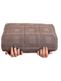 Плед вязаный Warm Whiff Светло-коричневый 180x220 см Хлопок 100 %