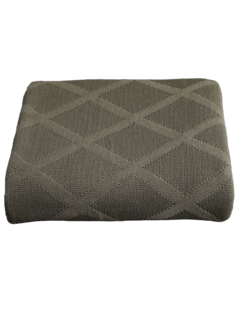 Плед вязаный Warm Whiff Оливковый 180x220 см Хлопок 100 %