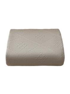 Плед вязаный Warm Whiff Светло-бежевый 160x220 см Хлопок 100%