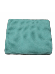Плед вязаный Warm Whiff Бирюзовый 120x220 см Хлопок 100 %