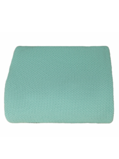 Плед вязаный Warm Whiff Бирюзовый 160x220 см Хлопок 100 %