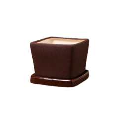 Горшок для цветов "Квадрат", шоколад, шелк, керамика, 14 л Sima Land