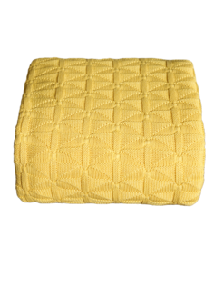 Плед вязаный Warm Whiff Желтый 180x220 см Хлопок 100 %
