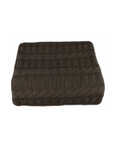 Плед вязаный Warm Whiff Кофейный 220x240 см Шерсть 50% Акрил 50%