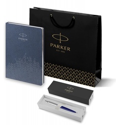 Подарочный набор: ежедневник синий и шариковая ручка Parker Jotter K60 R0033170