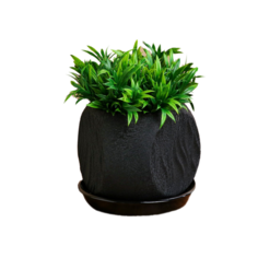 Горшок для цветов "Валенсия", чёрный, шёлк, керамика, 2.5 л Sima Land