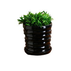 Горшок для цветов "Дюна", черный, глянец, керамика, 5 л Sima Land