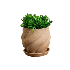 Горшок для цветов "Витая", бежевый, шёлк, керамика, 5 л Sima Land