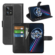 Чехол-книжка PRESTIGE с функцией подставки для Realme 9 Pro+ (черный) Black Panther