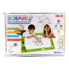 Коврик для рисования водой ft61126 Funky Toys 50 х 36 см + маркер 2 шт + трафарет