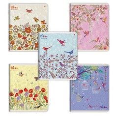 Тетрадь АЛЬТ Праздник птички, 7-48-603, А5, 48 листов, скоба, клетка, фольга, конгрев