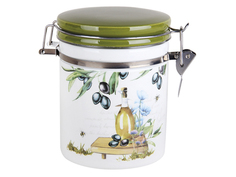 Банка дсыпучих продуктов 730мл. с клипсой пуп Olives HC8600C-B21 Коралл