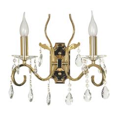 Бра Arti Lampadari Vesuvio E2.1.2.601 G 2 лампы E14 40W с подвесками золотистое