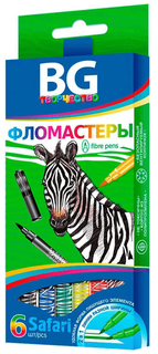 Фломастеры BG Safari 14338 6 цветов BG®