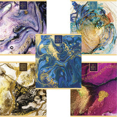 Тетрадь А5 TWIN лак, Флюид, 029, 29630, 48л., скоба, клетка, фольга Полотняно заводская бумажная фабрика