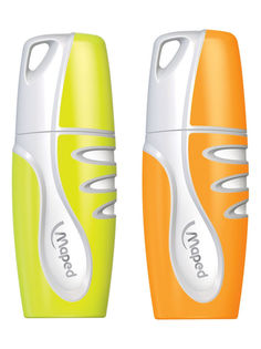 Текстовыделитель с мягким корпусом MAPED Fluo Peps Pocket, 2 цвета