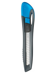 Нож канцелярский эргономичный с ручным фиксатором лезвия 9мм MAPED Universal, синий 092311