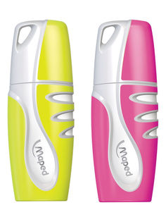 Текстовыделитель с мягким корпусом MAPED Fluo Peps Pocket, 2 цвета