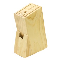 Подставка OKitchen для ножей из натурального дерева 15x21,5x7 см No Brand