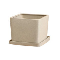 Горшок для цветов "Квадрат", крошка, бежевый, керамика, 5.5 л Sima Land