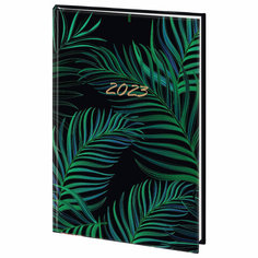 Ежедневник на 2023 (145х215 мм), А5, STAFF, ламинированная обл., "Tropical", 114191