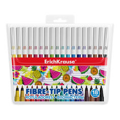 Фломастеры Erichkrause Washable 18 цветов