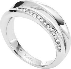 Кольцо из стали с фианитом р. 16 Fossil JF03019040