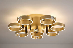 Светодиодная люстра MX 10555-8 Brass (LED 3200K+6500K,192W) No Brand