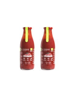Сок томатный органический ОРГАНИК ЭРАУНД, без соли и сахара, 500 мл*2 бутылки