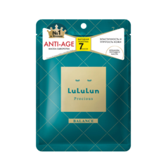 Маска для лица LuLuLun Precious GREEN Увлажнение и Восстановление Эластичности 7 шт
