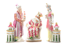 Скульптура. Дулевский фарфоровый завод. Триптих Золотой петушок.