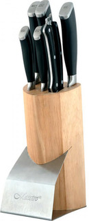 Набор кухонных ножей Maestro, MR-1421, черный, 7 предметов Мини маэстро