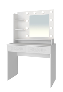 Туалетный столик с зеркалом Компасс Ассоль Лайт ТСН-5 белое дерево Compass