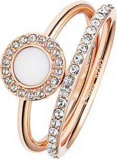 Кольцо из стали с фианитом р. 16 Fossil JF02666791