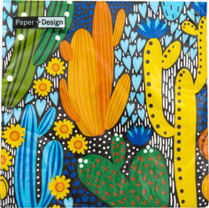 Салфетки Duni Cacti color трехслойные 33*33см 20шт