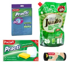 Концентрат Jundo green tea with mint для мытья посуды 800 мл+Paclan