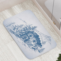 Коврики для ванной и туалета bath_95756 Зимний домик для лыжников JoyArty