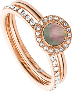 Кольцо из стали с перламутром р. 17 Fossil JF02954791