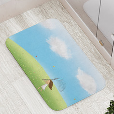 Коврики для ванной и туалета bath_102840 Девушка ловит бабочек D-Lin Joy Arty
