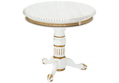Журнальный столик Бернард молочный с золотой патиной Woodville