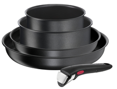 Набор посуды Tefal Ingenio Daily Chef Black L7629102, 5 предметов, 16/20/24/28 см