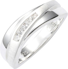 Кольцо из стали с кристаллом р. 17 Fossil JF12766040