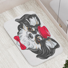 Коврики для ванной и туалета bath_91426 Собака в бабочке JoyArty