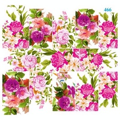 Слайдер-дизайн Dona Jerdona для дизайна ногтей Цветы №466